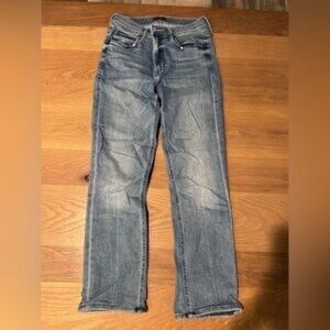 Classic Straight-Leg Light Wash Jeans